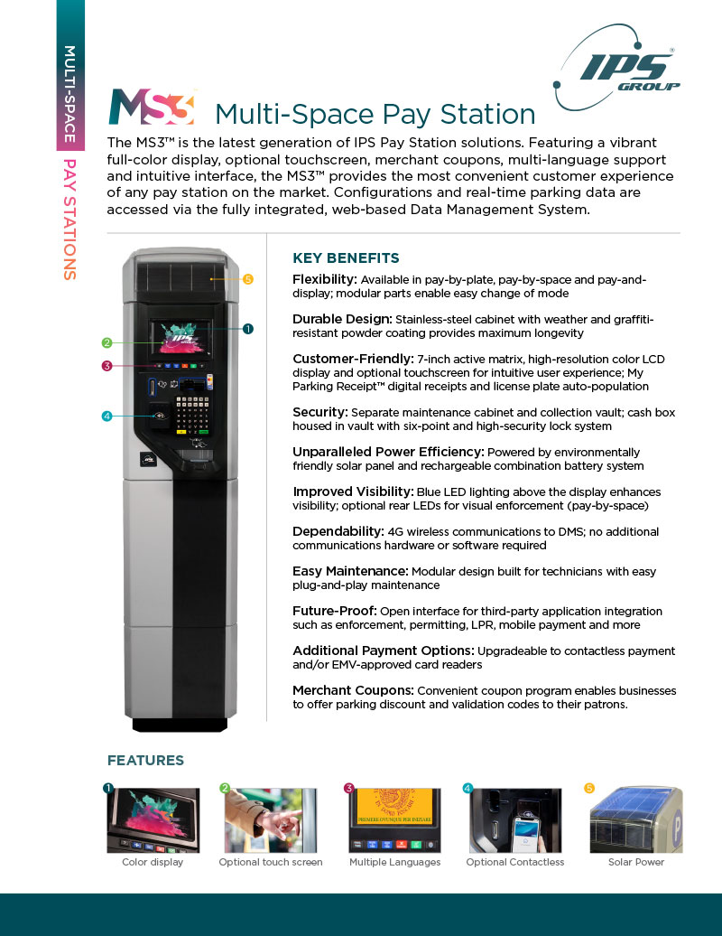 MS3 Multi-Space Color Pay Station