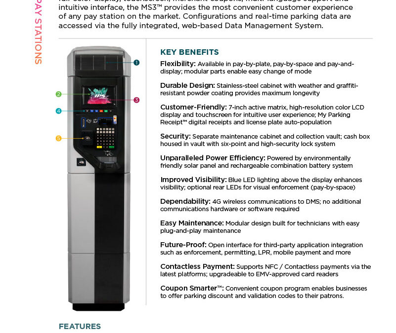 MS3 Multi-Space Color Pay Station