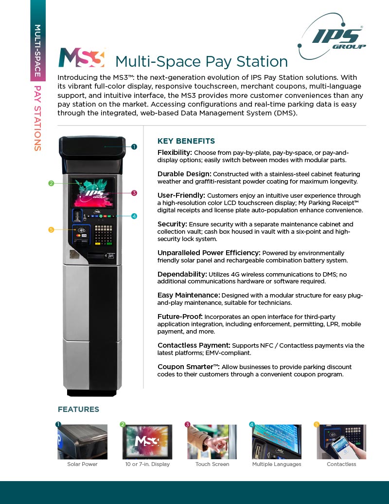 MS3 Multi-Space Color Pay Station